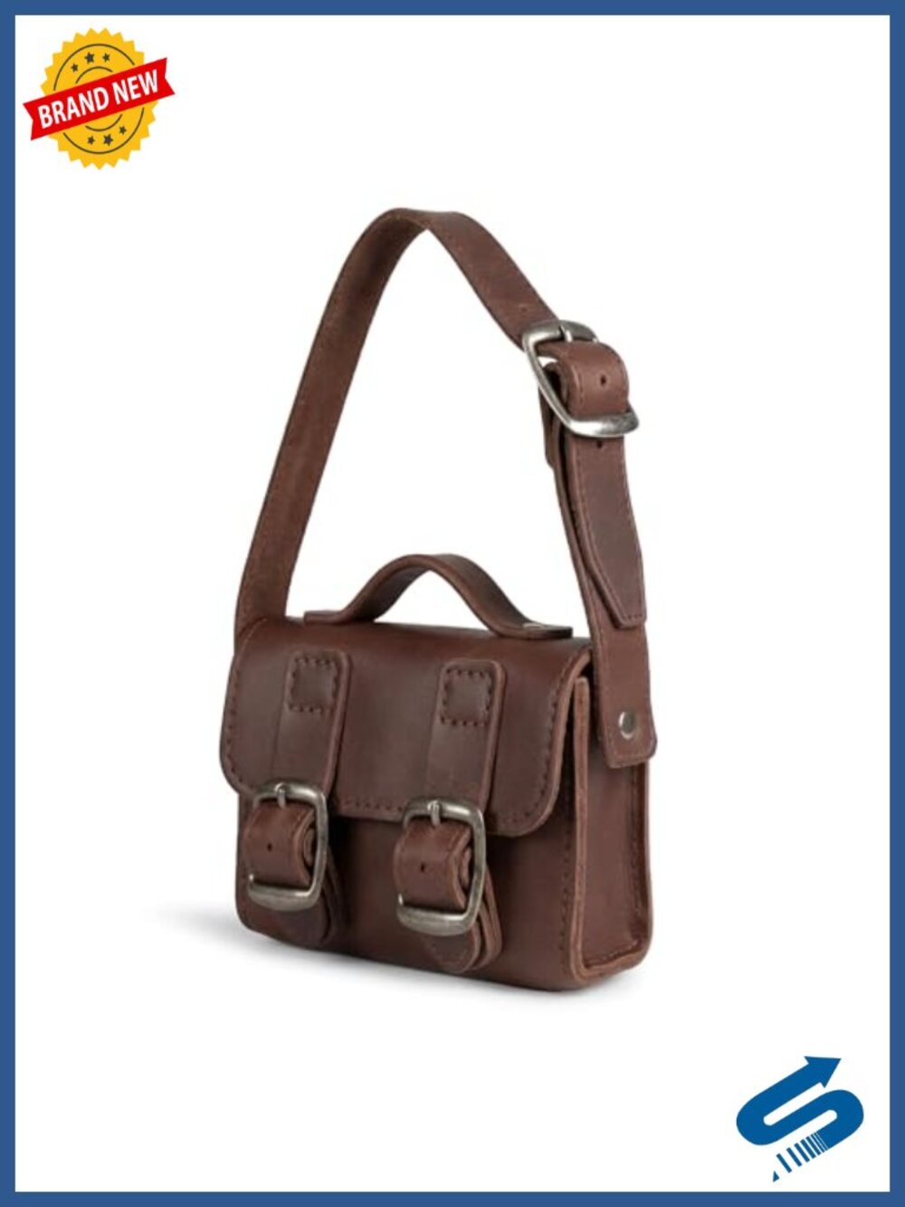 Mini Messenger Bag Handmade Full Grain Leather Coin Pouch